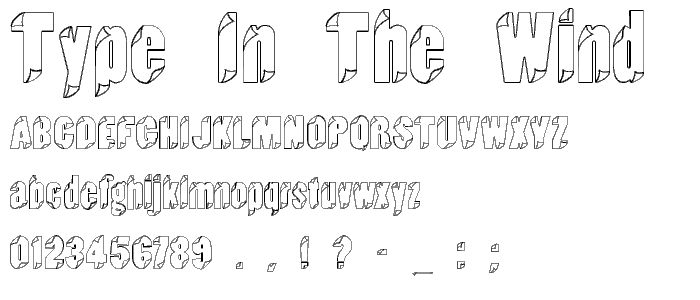 Type In The Wind font